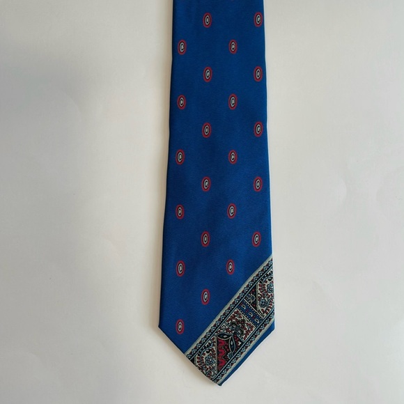 Yves Saint Laurent Vintage Blue Silk Tie - Picture 1 of 6